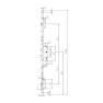 KFV meerpuntssluiting AS4900 (W270) - krukbediend - voorplaat recht 2055 x 24 mm - DM55 PC72 - SKG***