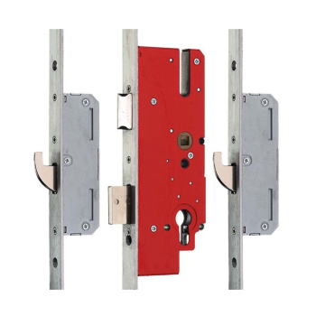 KFV meerpuntssluiting EP950 (B003) - cilinderbediend met antipaniek functie B - voorplaat recht 2400 x 20 mm - DM45 PC92 - SKG** & NEN-EN 179 of 1125