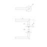 Nemef binnendeur los krukrozet - kruk L 90º