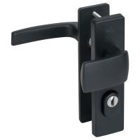 Nemef 3405-2 kortschild deurbeslag met kerntrekbeveiliging - knop/kruk - zwart - PC55 RS - SKG*** Nemef 3405-2 kortschild deurbeslag met kerntrekbeveiliging - knop/kruk - zwart - PC55 RS - SKG***
