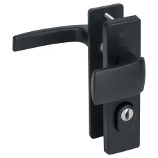 Ne&shy;mef 3405-2 kort&shy;schild deur&shy;be&shy;slag met kern&shy;trek&shy;be&shy;vei&shy;li&shy;ging - knop/kruk - zwart - PC55 RS - SKG***