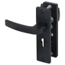 Nemef 3405-2 kortschild deurbeslag met kerntrekbeveiliging - knop/kruk - zwart - PC55 LS - SKG***