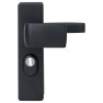 Nemef 3405-2 kortschild deurbeslag met kerntrekbeveiliging - knop/kruk - zwart - PC55 LS - SKG***
