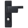 Nemef 3405-2 kortschild deurbeslag met kerntrekbeveiliging - knop/kruk - zwart - PC72 LS - SKG***