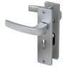 Nemef 3407-2 kortschild deurbeslag met kerntrekbeveiliging - kruk/kruk - F1 - PC55 - SKG***