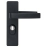 Nemef 3407-2 kortschild deurbeslag met kerntrekbeveiliging - kruk/kruk - zwart - PC55 - (rechthoekig) - SKG*** Nemef 3407-2 kortschild deurbeslag met kerntrekbeveiliging - kruk/kruk - zwart - PC55 - (rechthoekig) - SKG***