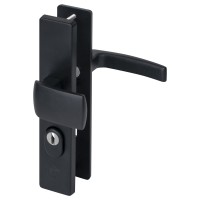Nemef 3415-2 deurbeslag met kerntrekbeveiliging - knop/kruk - zwart - PC55 LS - rechthoekig - SKG***