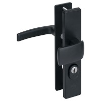 Nemef 3415-2 deurbeslag met kerntrekbeveiliging - knop/kruk - zwart - PC55 RS - rechthoekig - SKG***