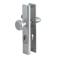 Nemef veiligheidsbeslag knop/kruk PC 72 met kerntrekbeveiliging (rechthoekig) - SKG***