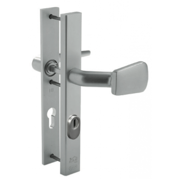 Nemef smalschild veiligheidsbeslag knop/kruk PC72 LS met kerntrekbeveiliging (rechthoekig) - SKG*** 