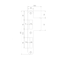 Nemef VP646/17 sluitplaat met verlengde lip - RVS - afgerond - DR.1+3