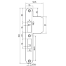 Nemef VP4139/17 - sluitplaat met verlengde lip - RVS - afgerond - dag/nachtschoot - DR. 2+4 Nemef VP4139/17 - sluitplaat met verlengde lip - RVS - afgerond - dag/nachtschoot - DR. 2+4