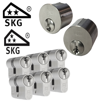 Ombouwset + 6 x DOM Plura cilinder - SKG** (mogelijk in combinatie met SKG***)