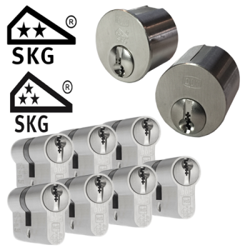 Ombouwset + 7 x DOM Plura cilinder - SKG** (mogelijk in combinatie met SKG***)