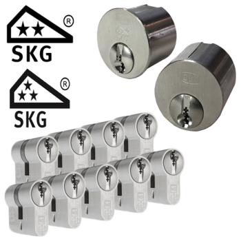 Ombouwset + 9 x DOM Plura cilinder - SKG** (mogelijk in combinatie met SKG***)