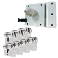 Oplegslot + 7 x DOM Sigma Plus cilinder