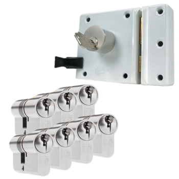 Oplegslot + 7 x DOM Sigma Plus cilinder