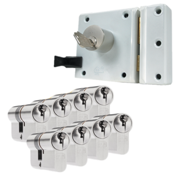 Oplegslot + 8 x DOM Sigma Plus cilinder