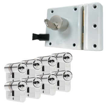 Oplegslot + 8 x DOM ixGamma cilinder