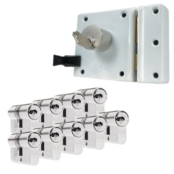 Oplegslot + 9 x DOM ixGamma cilinder