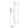 S2 veiligheidsbeslag 50 mm duwer/kruk PC 72 LS  met kerntrekbeveiliging (rechthoekig)