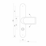 S2 veiligheidsbeslag 40 mm (greep) knop los schild PC 62 met kerntrekbeveiliging (afgerond) - SKG***