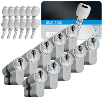 Vesper Secure+ cilinder met kerntrekbeveiliging (10x) 