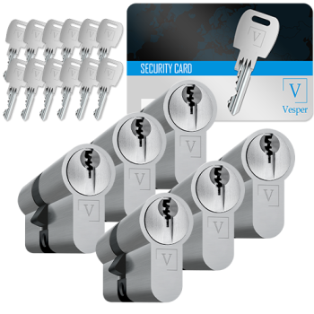 Vesper Secure+ cilinder met kerntrekbeveiliging (6x)