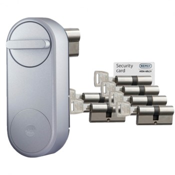 Yale Linus zilver + NF3 cilinder met kerntrekbeveiliging (7x) - SKG***