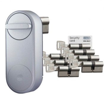 Yale Linus zilver + NF3 cilinder met kerntrekbeveiliging (8x) - SKG***