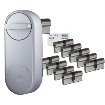 Yale Linus zilver + NF4 cilinder met kerntrekbeveiliging (10x) - SKG***
