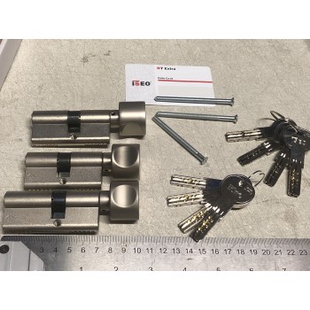Iseo R7 knopcilinders met kerntrekbeveiliging (3x) - Afmeting (A/B) 30/30K, 35/30K & 40/30K - SKG***