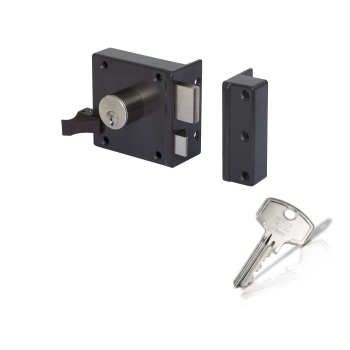 DOM Plura oplegslot los - bruin - doornmaat 50 mm - draairichting 2 - SKG**