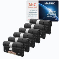 M&C Matrix cilinder met kerntrekbeveiliging (6x) - zwart - SKG***