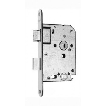 Nemef 1264 toilet- of badkamerslot - DR. 1+3 - doornmaat 50 PC 63 - voorplaat afgerond wit