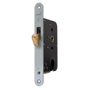 Mauer 1134 schuifdeurslot - doornmaat 50 PC 55 - voorplaat afgerond RVS