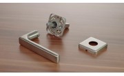 Hoppe kruk-montagemodule - rechthoekig - zwart - deurdikte 38 t/m 42 mm