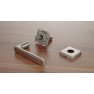 Hoppe kruk-montagemodule - rechthoekig - zwart - deurdikte 38 t/m 42 mm