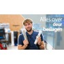 Hoppe Amsterdam veiligheidsbeslag kruk/kruk - Aluminium F1 - PC72 met kerntrekbeveiliging (rechthoekig) - SKG***