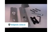 AXA Curve veiligheidsbeslag duwer/kruk (L) F1 PC55 LS met kerntrekbeveiliging - SKG***