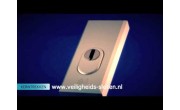 Hoppe veiligheidsrozet met kerntrekbeveiliging - aluminium F1 - rechthoekig - SKG***